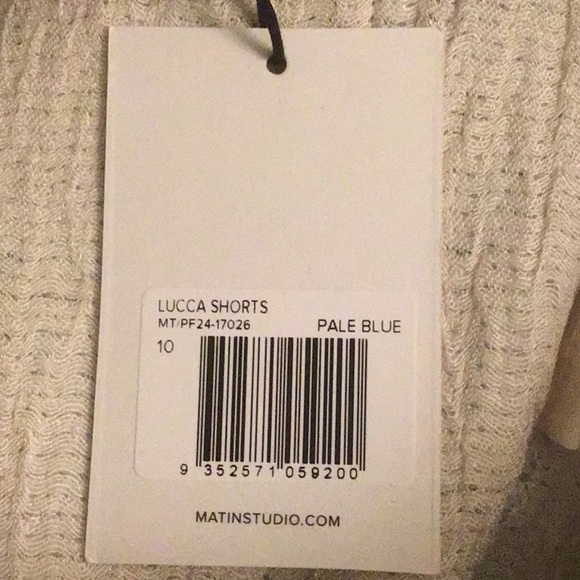 MATIN Luca Short in Pale Blue NWT Women's Shorts - Picture 6 of 10